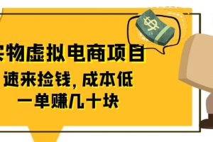 (6371期)东哲日记:全网首创实物虚拟电商项目,速来捡钱,成本低,一单赚几十块!