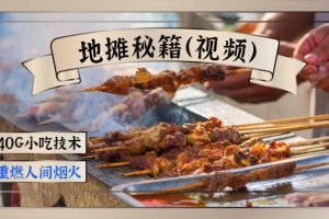 (1346期)地摊秘籍(视频)+火爆全网40G小吃技术+地摊攻略玩法(新鲜出炉)