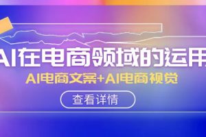 （8066期）AI-在电商领域的运用线上课，AI电商文案+AI电商视觉（14节课）