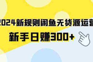 (9522期)2024新规则闲鱼无货源运营新手日赚300+