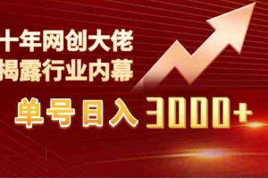 (9497期)单号日入3000+,工作室内部无脑美女视频玩法,100%过原创