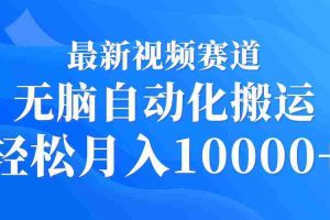 (9446期)最新视频赛道 无脑自动化搬运 轻松月入10000+