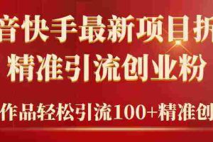 (9447期)2024年抖音快手最新项目拆解视频引流创业粉,一天轻松引流精准创业粉100+