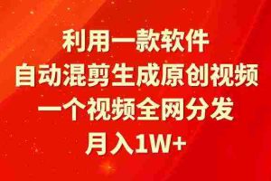 (9472期)利用一款软件,自动混剪生成原创视频,一个视频全网分发,月入1W+附软件