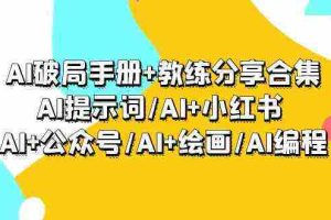 (9351期)AI破局手册+教练分享合集:AI提示词/AI+小红书 /AI+公众号/AI+绘画/AI编程