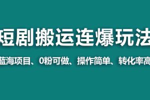 (9267期)【蓝海野路子】视频号玩短剧,搬运+连爆打法,一个视频爆几万收益!