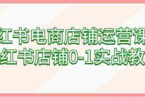 (9249期)小红书电商店铺运营课程,小红书店铺0-1实战教学(60节课)