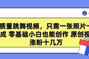 (9222期)高质量跳舞视频,只需一张照片一键生成 零基础小白也能创作 原创视频 涨…