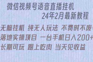 (9220期)微信直播无脑挂机落地实操项目,单日躺赚收益200+