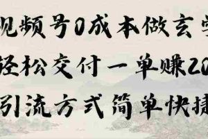(9216期)视频号0成本做玄学轻松交付一单赚200引流方式简单快捷(教程+软件)