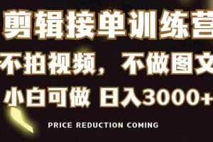 (9202期)剪辑接单训练营,不拍视频,不做图文,适合所有人,日入3000+
