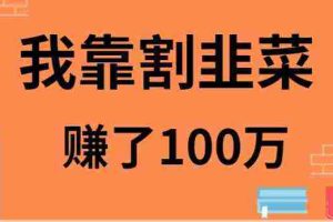 (9173期)我靠割韭菜赚了 100 万