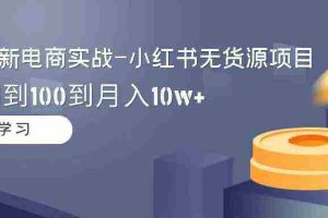 (9169期)2024全新电商实战-小红书无货源项目:从0到1到100到月入10w+
