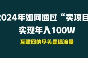 (9147期) 2024年如何通过“卖项目”实现年入100W