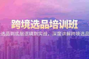 (9143期)跨境选品培训班:从选品到底层逻辑到实战,深度讲解跨境选品