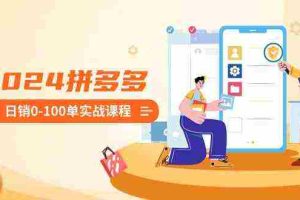 (8942期)2024拼多多日销0-100单实战课程:新手注册开店到日销100单整套流程