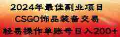 (8941期)2024年最佳副业项目 CSGO饰品装备交易 轻易操作单账号日入200+