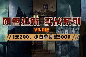 (8901期)网盘拉新_实战系列,小白单月破5K(v3.0版保姆级教程)