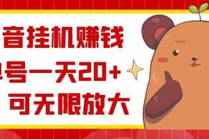 (8861期)抖音挂机赚钱,单号一天20+,可无限放大