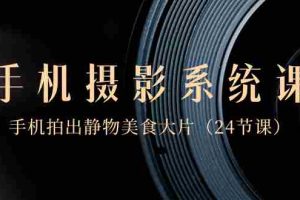 (8671期)0基础-手机摄影系统课,手机拍出静物美食大片(24节课)