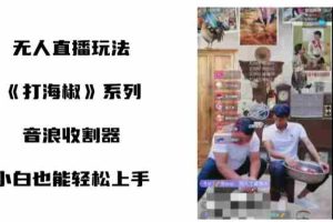 (8661期)打海椒无人直播整蛊项目,小白轻松上手撸音浪收割器(教程+工具+素材)