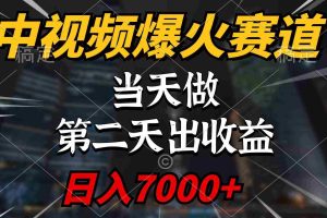 (9773期)中视频计划爆火赛道,当天做,第二天见收益,轻松破百万播放,日入7000+