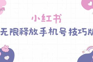(9762期)小红书无限释放手机号技巧版手慢无