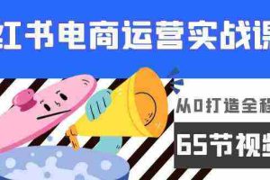 (9724期)小红书电商运营实战课,从0打造全程实操(65节视频课)