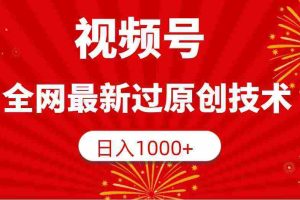 (9713期)视频号,全网最新过原创技术,日入1000+