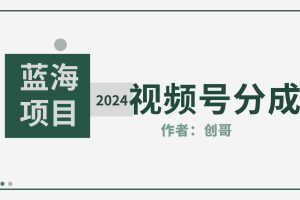 (9676期)【蓝海项目】2024年视频号分成计划,快速开分成,日爆单8000+,附玩法教程