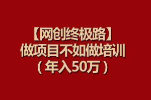 (9550期)【网创终极路】做项目不如做项目培训,年入50万