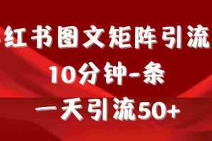 (9538期)《小红书图文矩阵引流法》 10分钟-条 ,一天引流50+