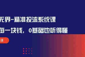 (10184期)万象无界-精准投流系统课:花好 每一块钱,0基础也听得懂(16节课)