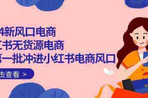 (10129期)2024新风口电商,小红书无货源电商,带第一批冲进小红书电商风口(18节)