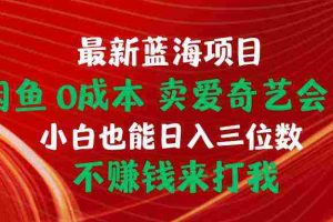 (10117期)最新蓝海项目 闲鱼0成本 卖爱奇艺会员 小白也能入三位数 不赚钱来打我