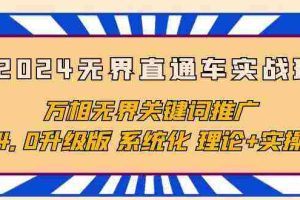 (10075期)2024无界直通车实战班,万相无界关键词推广,4.0升级版 系统化 理论+实操