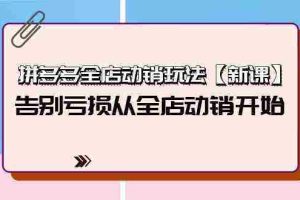 (9974期)拼多多全店动销玩法【新课】,告别亏损从全店动销开始(4节视频课)
