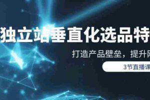 (9925期)独立站-垂直化选品训练营,打造产品壁垒,提升网站利润(3节直播课)