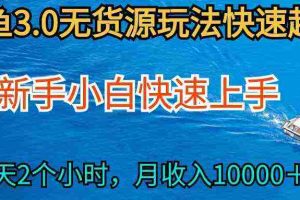 (9913期)2024最新闲鱼无货源玩法,从0开始小白快手上手,每天2小时月收入过万
