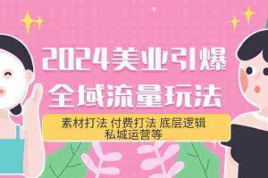 (9867期)2024美业-引爆全域流量玩法,素材打法 付费打法 底层逻辑 私城运营等(31节)