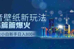 (9842期)抖音壁纸号新玩法,作品篇篇爆火,日收益500+