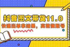 (9802期)抖音图文带货11.0,快速出单拿结果,高效做账号(基础课+精英课=92节)