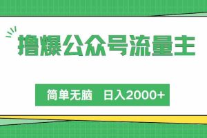 (10310期)撸爆公众号流量主,简单无脑,单日变现2000+