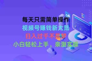 (10290期)每天只需简单操作,视频号赚钱新大陆,日入过千不是梦,小白轻松上手,…