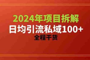 (10289期)2024项目拆解日均引流100+精准创业粉,全程干货