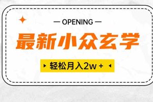 (10278期)最新小众玄学项目,保底月入2W+ 无门槛高利润,小白也能轻松掌握
