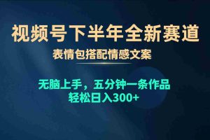 (10267期)视频号下半年全新赛道,表情包搭配情感文案 无脑上手,五分钟一条作品…