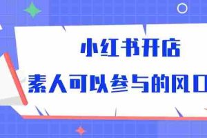 (10260期)小红书开店,素人可以参与的风口