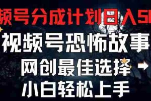 2024最新视频号分成计划，每天5分钟轻松月入500+，恐怖故事赛道,