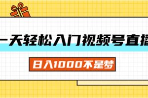 (11906期)一天入门视频号直播带货,日入1000不是梦